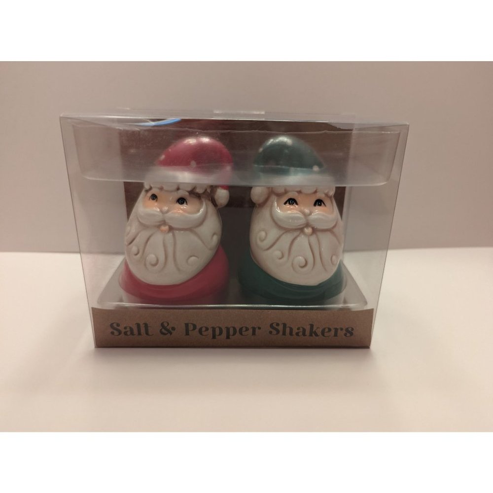 Johanna Parker Santa Red & Green Salt & Pepper Shakers